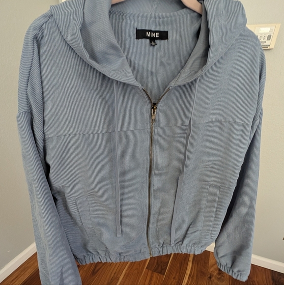 Blu Pepper Jackets & Blazers - Blu Pepper Corduroy Hooded Zip up Jacket Size Large Nwt ❤️